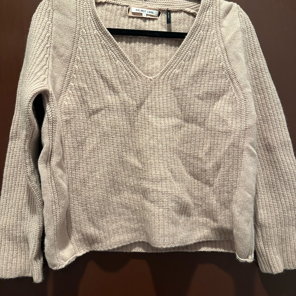 Helmut Lang Dusty Pink Wool & Cashmere Sweater